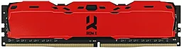 Оперативная память GooDRam 8 GB DDR4 3200 MHz IRDM X (IR-XR3200D464L16SA/8G) Red
