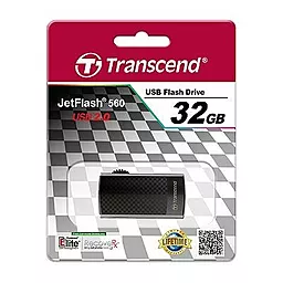 Флешка Transcend JetFlash 560 32Gb (TS32GJF560) Black - миниатюра 3