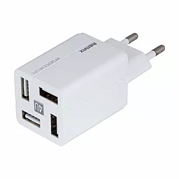 Сетевое зарядное устройство Remax RP-U43 17w 4xUSB-А ports home charger White