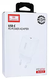 Сетевое зарядное устройство с быстрой зарядкой Earldom ES-EU3 20w PD USB-C home charger white - миниатюра 4
