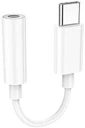 Аудио-переходник Hoco LS35 M-F USB Type-C -> 3.5mm White - миниатюра 2