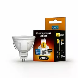 Світлодіодна лампа (LED) Videx MR16 GU5.3 5W 3000K 220V - мініатюра 2