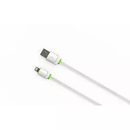 Кабель USB LDNio Lightning flat 2.1A White (LS06) - миниатюра 2