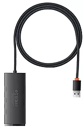 Мультипортовий USB-A хаб Baseus Lite 4-in-1 black (WKQX030101) - мініатюра 6