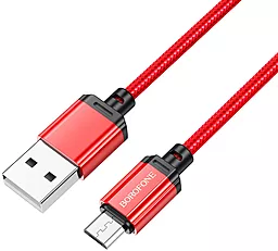 Кабель USB Borofone BX87 Sharp 2.4A micro USB Cable Red - миниатюра 3