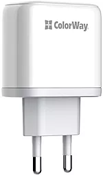 Сетевое зарядное устройство ColorWay 45w PD/QC USB-C/USB-A ports home charger white (CW-CHS042PD-WT) - миниатюра 4