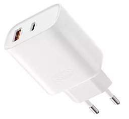 Сетевое зарядное устройство XO L116 30w PD/QC USB-C/USB-A ports home charger white - миниатюра 3