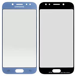 Корпусное стекло дисплея Samsung Galaxy J7 J730F 2017 (с OCA пленкой), оригинал, Blue