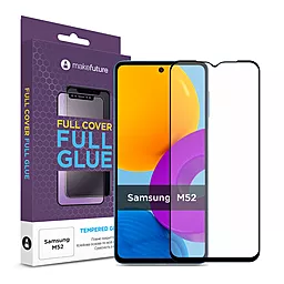 Защитное стекло MAKE Full Cover Full Glue Samsung M526 Galaxy M52 Black (MGF-SM52)