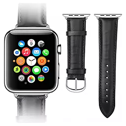 Змінний ремінець для розумного годинника Chicago Band for Apple Watch 42 mm Black - мініатюра 2