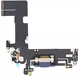 Нижний шлейф Apple iPhone 13 с разъемом зарядки, с микрофоном Blue