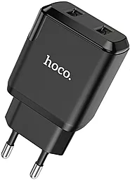 Сетевое зарядное устройство Hoco N7 Speedy 2xUSB-A ports home charger black