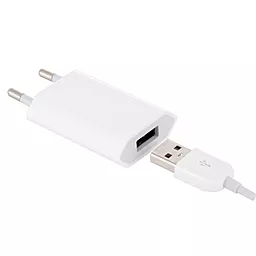 Мережевий зарядний пристрій Apple Home charger 1 USB 1A + Lighting cable White (MB7072ZM/B) - мініатюра 2