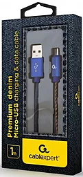 Кабель USB Cablexpert Premium micro USB Cable Blue (CC-USB2J-AMmBM-1M-BL) - миниатюра 2