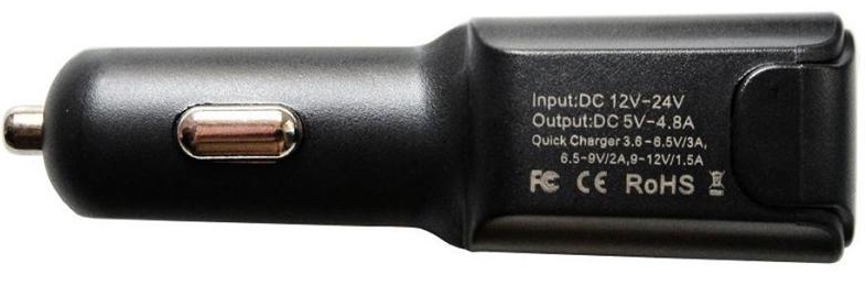 Автомобильное зарядное устройство с быстрой зарядкой Grand-X Home Charger 4 USB 7.8A QC3.0 Black (CH-09) / изоборажение №3