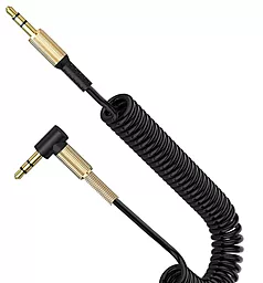 Аудіо кабель SkyDolphin SR08 Spring Wire AUX mini Jack 3.5mm M/M Cable 1 м black (AUX-000062)