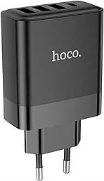 Сетевое зарядное устройство Hoco C127A 45w PD/QC 3xUSB-A/USB-C ports home charger black - миниатюра 2
