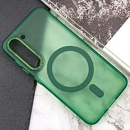Чехол Epik TPU Lyon frosted with MagSafe для Samsung Galaxy S23 Green - миниатюра 4