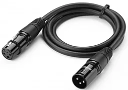 Аудио кабель Ugreen AV130 Cannon XLR F/M cable 3 м black (20708) - миниатюра 4