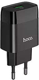 Сетевое зарядное устройство с быстрой зарядкой Hoco C72Q 18Вт 3A QC Glorious Black - миниатюра 2