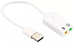 Внешняя звуковая USB карта SCS USB 2.0 Virtual 2.1 Channel Audio Effect 7.1 3D Sound Card Adapter - миниатюра 6