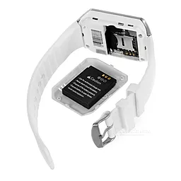 Смарт-часы UWatch Smart DZ09 Silver with White strap - миниатюра 3