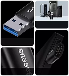 Адаптер-переходник Baseus Ingenuity M-F USB-A 3.1 -> USB Type-C Blue - миниатюра 10