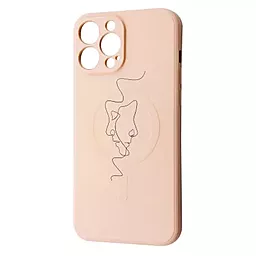 Чехол Wave Minimal Art Case with MagSafe для Apple iPhone 13 Pro Max Pink Sand/Human