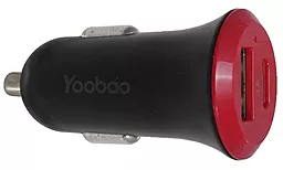 Автомобильное зарядное устройство Yoobao YBCCAR1 2A USB-C/USB-A ports car charger black - миниатюра 2