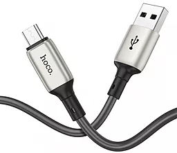 Кабель USB Hoco X66 Howdy micro USB Cable Grey - миниатюра 2