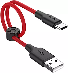Кабель USB Hoco X21 Plus Silicone USB Type-C 0.25m Red - миниатюра 3