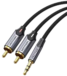 Аудио кабель Vention AUX mimi Jack 3.5mm - 2xRCA M/M cable 10 м gray (BCNBL) - миниатюра 2