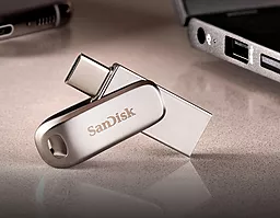 Флешка SanDisk Ultra Dual Luxe 64Gb USB 3.1 Type-C (SDDDC4-064G-G46) Silver - миниатюра 5