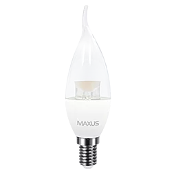Светодиодная лампа MAXUS C37 CL-T 4W яркий свет 220V E14 (1-LED-5316) - миниатюра 2