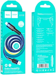 Кабель USB Hoco U110 2.4A 1.2M Lightning Cable Blue - миниатюра 6