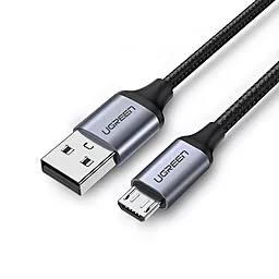 Кабель USB Ugreen US290 Nickel Plating 2M micro USB Cable Black - миниатюра 2