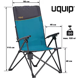 Кресло раскладное Uquip Becky Blue/Grey (244026) - миниатюра 7