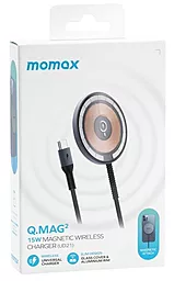 Беспроводное (индукционное) зарядное устройство Momax Q.Mag Magnetic 15w wireless charger black (UD21E) - миниатюра 10
