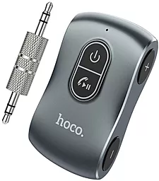 Bluetooth адаптер Hoco E73 Tour Car AUX BT5.0 Receiver Metal Gray - миниатюра 2