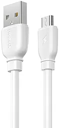 Кабель USB Remax Suji Pro 2.4A RC-138m micro USB Cable White