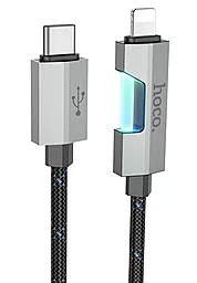 Кабель USB PD Hoco U123 Regent colorful charging 27w 3a USB Type-C - Lightning сable black