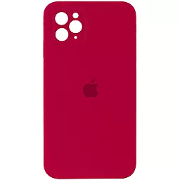 Чехол Silicone Case Full Camera Square для Apple IPhone 11 Pro Rose Red