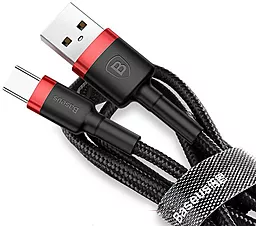 Кабель USB Baseus Cafule 2M USB Type-C Cable Red/Black (CATKLF-C91) - миниатюра 2