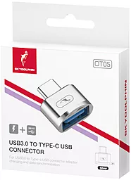 OTG-переходник SkyDolphin OT05 Mini M-F USB Type-C -> USB-A Silver (ADPT-00030) - миниатюра 2