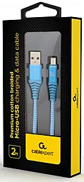 Кабель USB Cablexpert Premium 2M micro USB Cable Blue (CC-USB2B-AMmBM-2M-VW) - миниатюра 2