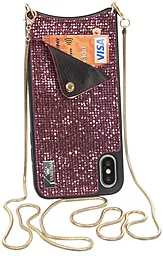 Чехол BeCover Glitter Wallet Apple iPhone X, iPhone XS Pink (703619)