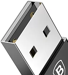Адаптер-переходник Baseus Exquisite USB Male to Type-C Female Adapter Converter Black (CATJQ-A01) - миниатюра 7