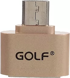 OTG-перехідник GOLF Micro adapter Gold (GS-31) - мініатюра 3
