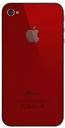 Задняя крышка корпуса Apple iPhone 4S со стеклом камеры Red