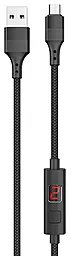 Кабель USB Hoco S13 Central Control micro USB Cable Black